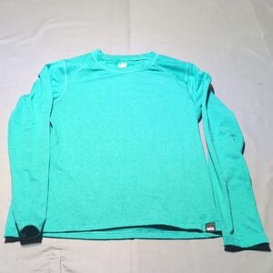 REI Co-op‎ Kids Teal Stripe Shirt Stretch Athletic Size L
